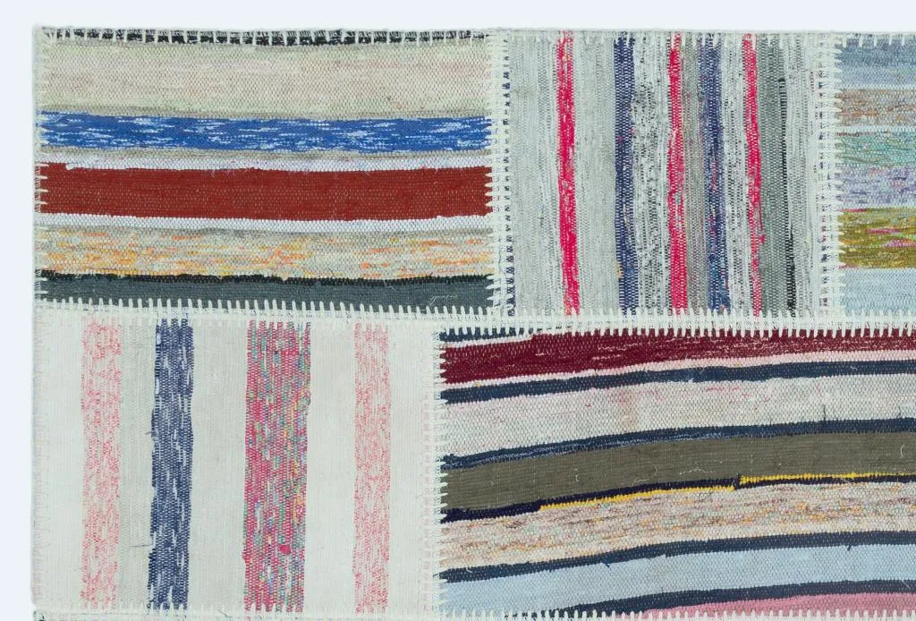 Apex Kilim Patchwork Unique Striped 25138 - görsel 5
