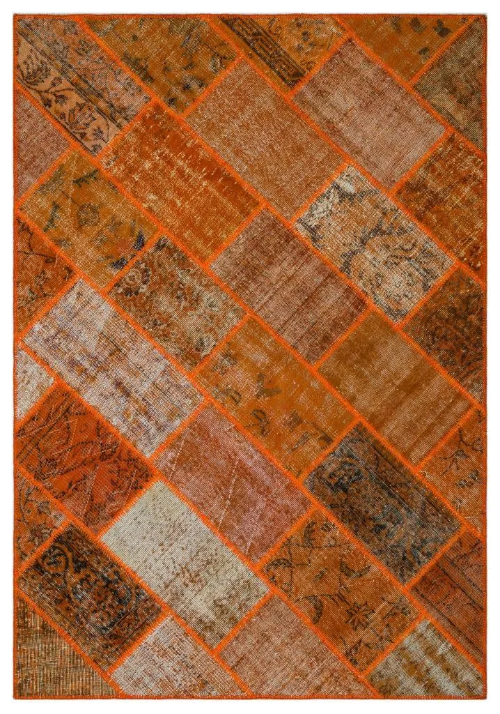 Apex Patchwork Halı Turuncu 26482 - görsel 1