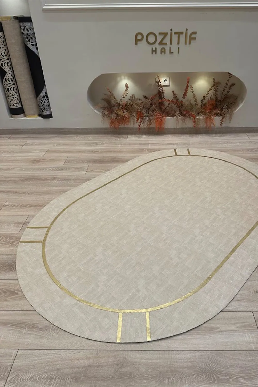Rono Deri Oval Bej Gold - görsel 2