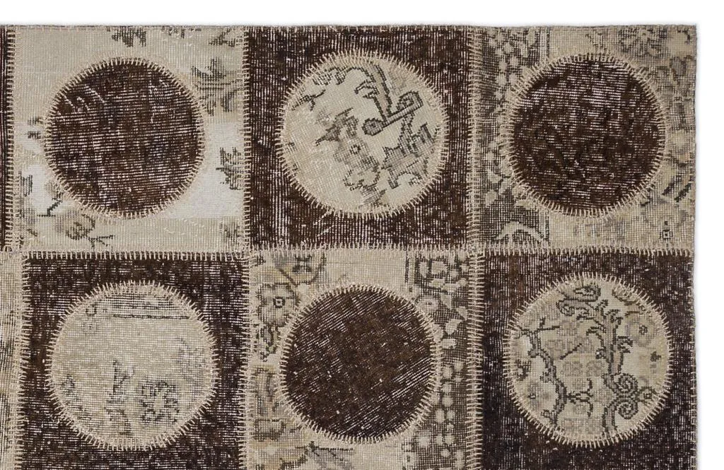 Apex Patchwork Halı Kahve 2092 - görsel 3