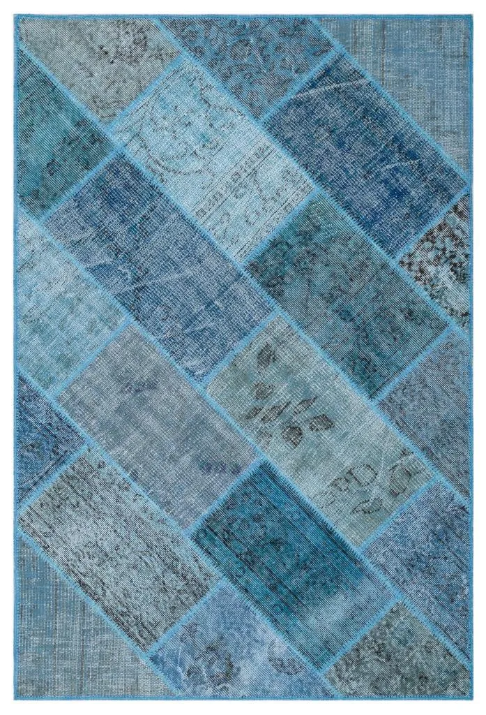 Apex Patchwork Halı Mavi 26605 - görsel 1