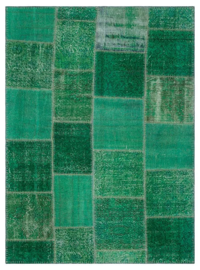 Apex Patchwork Halı Yeşil 26392 - görsel 1