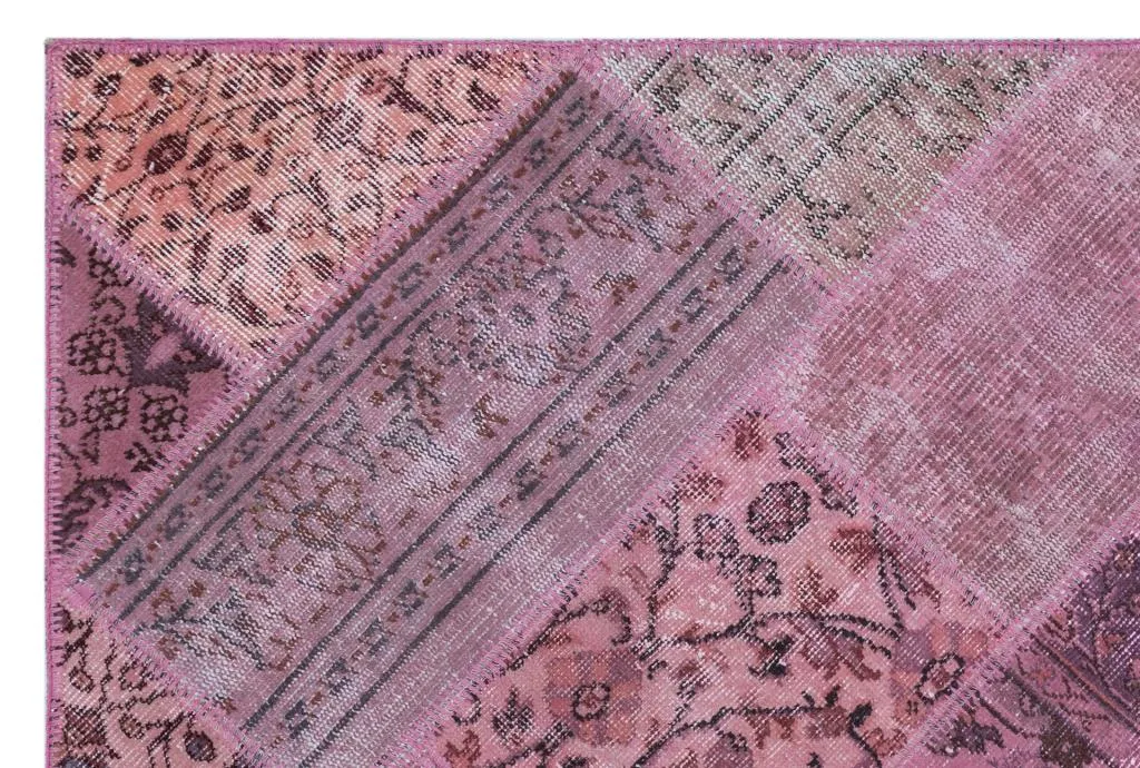 Apex Patchwork Halı Pembe 26651 - görsel 5