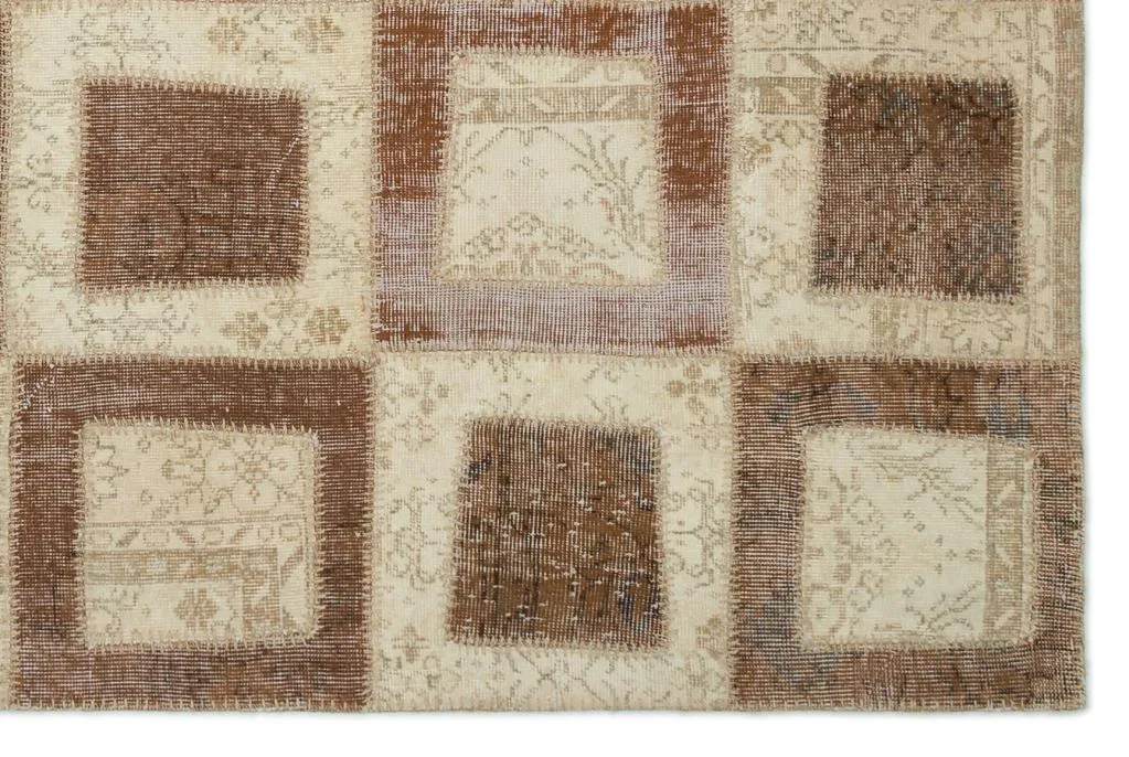 Apex Patchwork Halı Bej 21441 - görsel 5