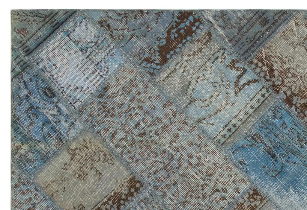 Apex Patchwork Halı Mavi 21581 - görsel 4